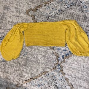 Peach Love Crop Top - Off-The-Shoulder